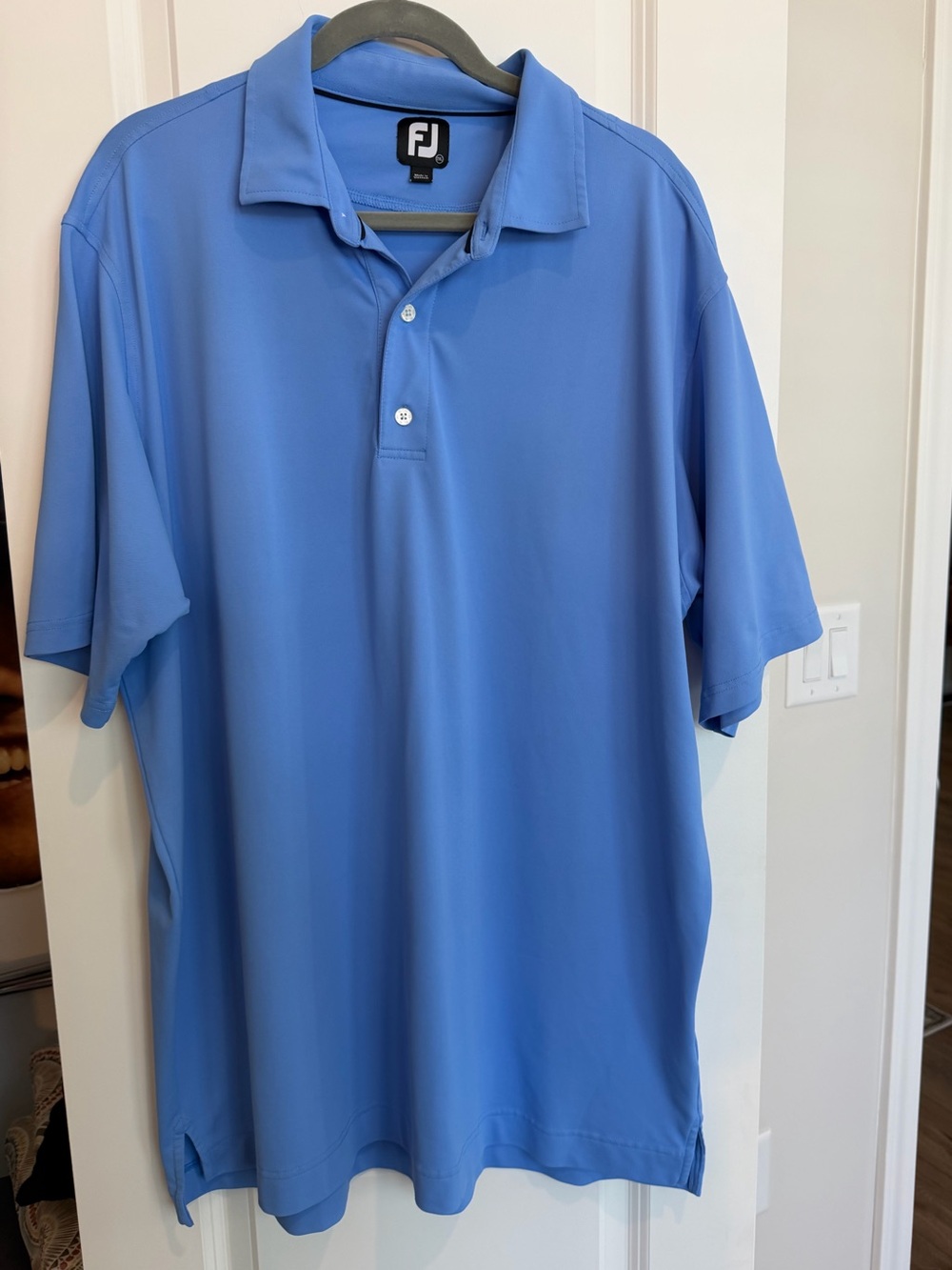 Footjoy Golf Polo Sky Blue Men’s Size XXL Short Sleeve Shirt Back Logo